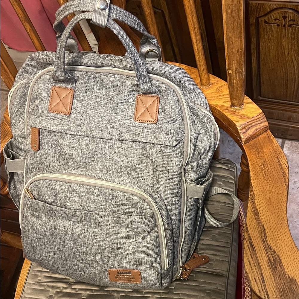 Gray Diaper Backpack UNIX 
For girls baby or boy baby!